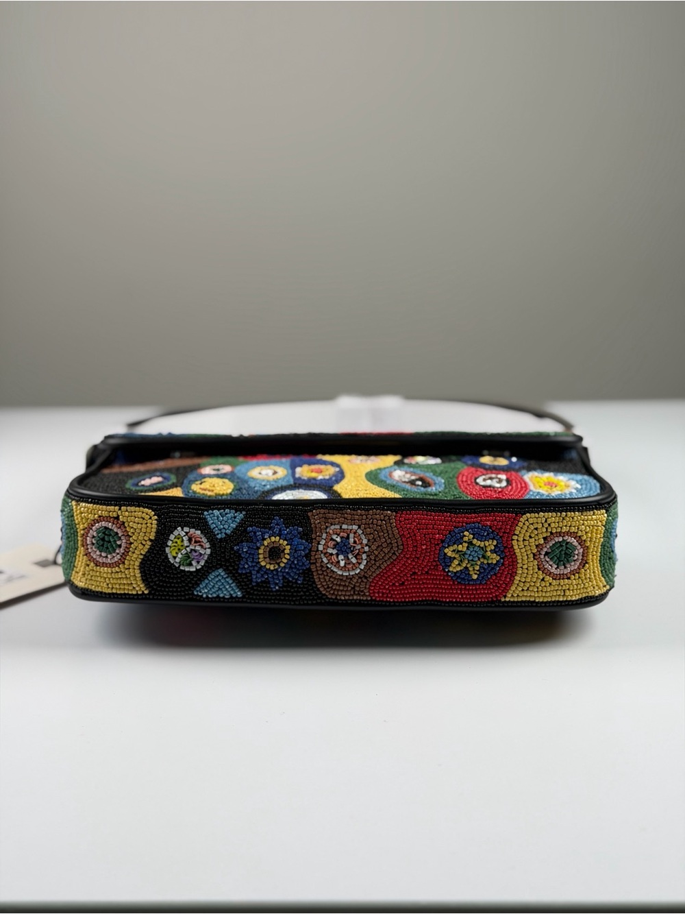 Staud Tommy Beaded Bag in Black Millefiori - Picture 11 of 12